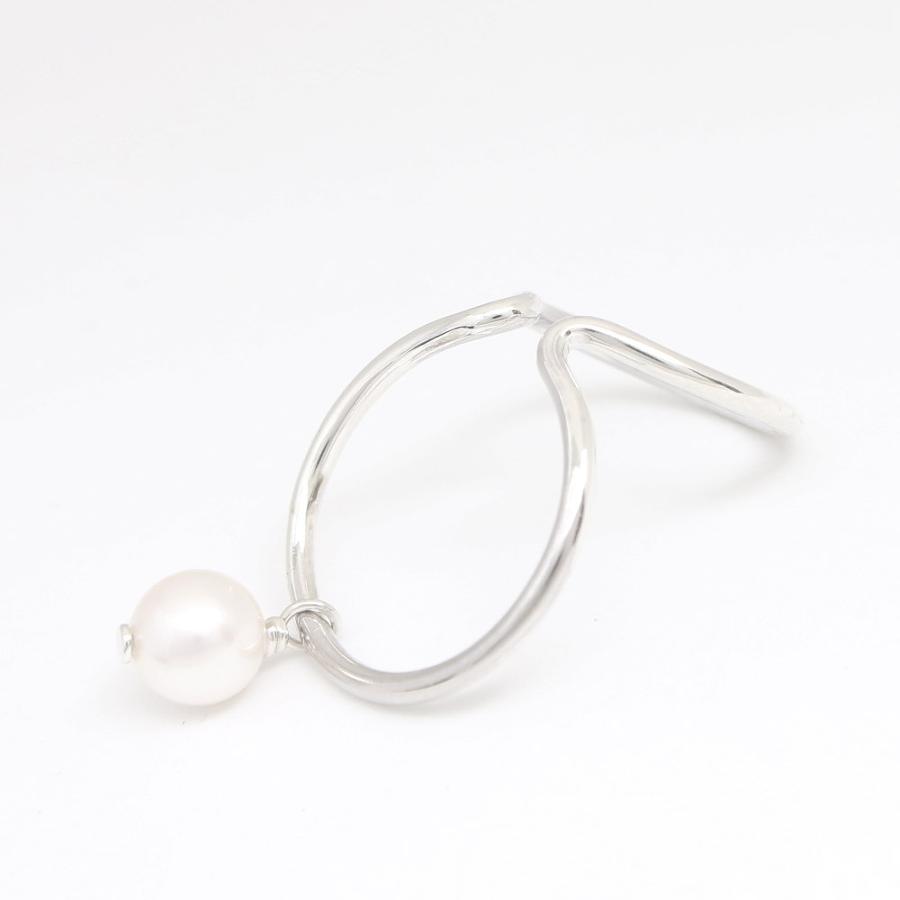 サスキアディツ SASKIA DIEZ イヤーカフ ダブル レディース WIRE BOLD PEARL シルバー クリスマスプレゼント