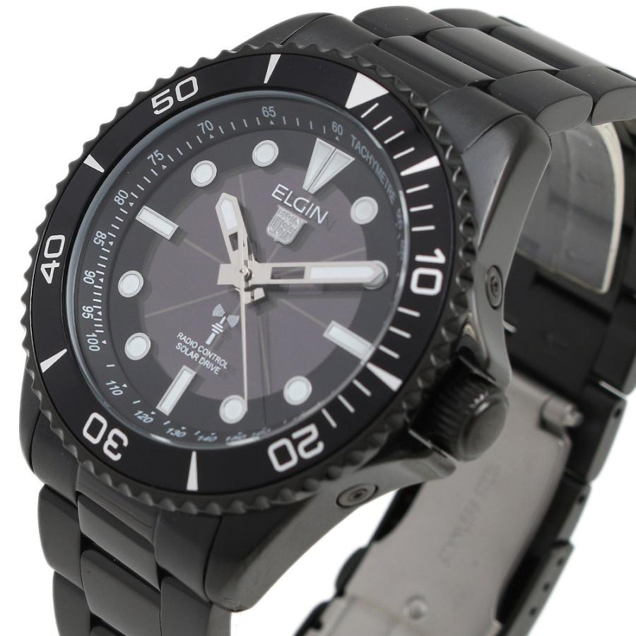 エルジン ELGIN 腕時計 FK1427BBP メンズ インフィニティ INFINITY ソーラー電波ウォッチ クォーツ ブラック