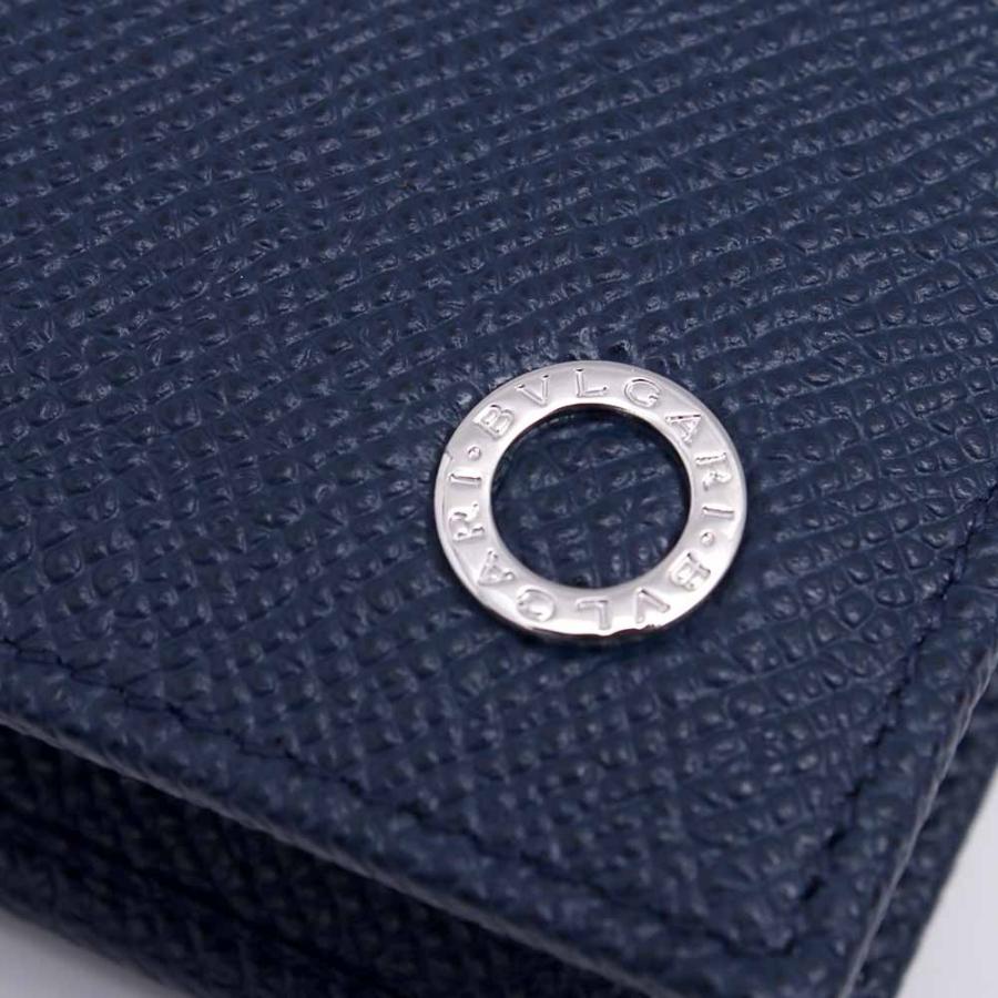 【並行輸入品】ブルガリ BVLGARI 二つ折り財布 288275-GRAIN-BLU-MEDIUM メンズ ブルガリブルガリ マン BBの画像