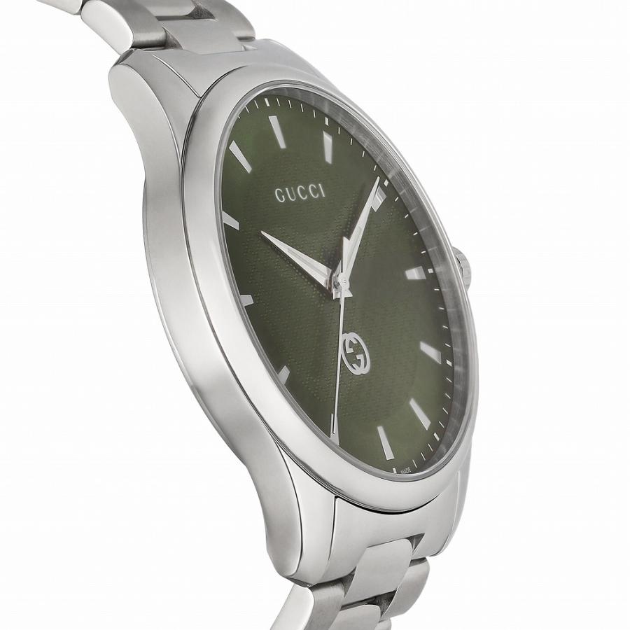 【並行輸入品】グッチ GUCCI 腕時計 YA126369 メンズ ジータイムレス G-TIMELESS クォーツ グリーン シルバーの画像