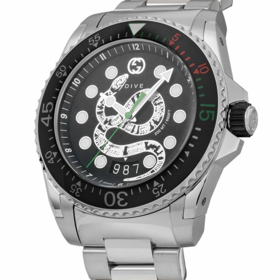 【並行輸入品】グッチ GUCCI DIVE YA136218 腕時計 メンズ ブラック クオーツ アナログの画像