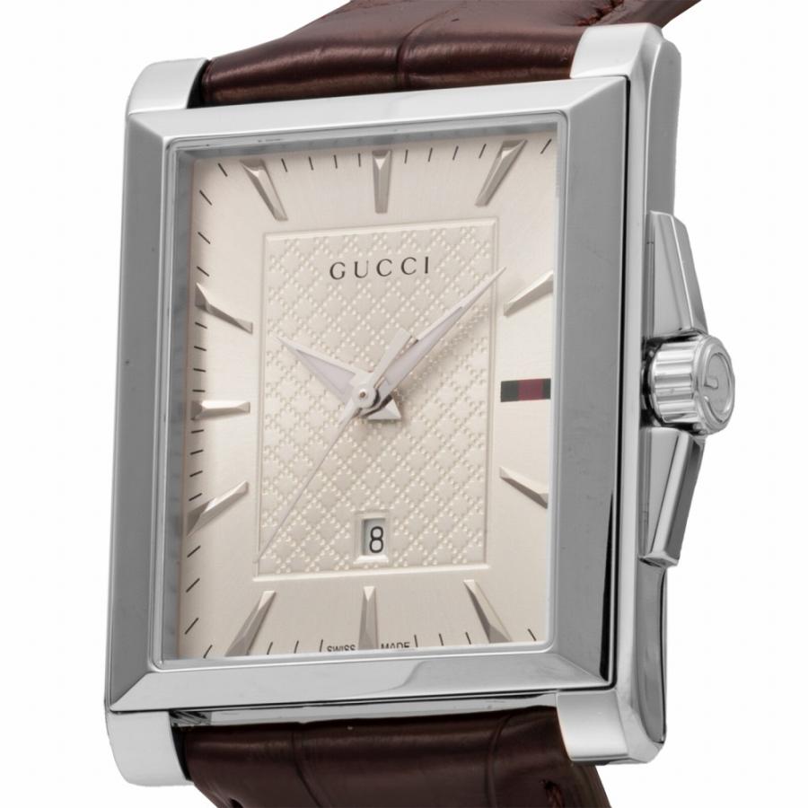 【並行輸入品】グッチ GUCCI Rectangle YA138407 腕時計 メンズ シルバー クオーツ アナログの画像