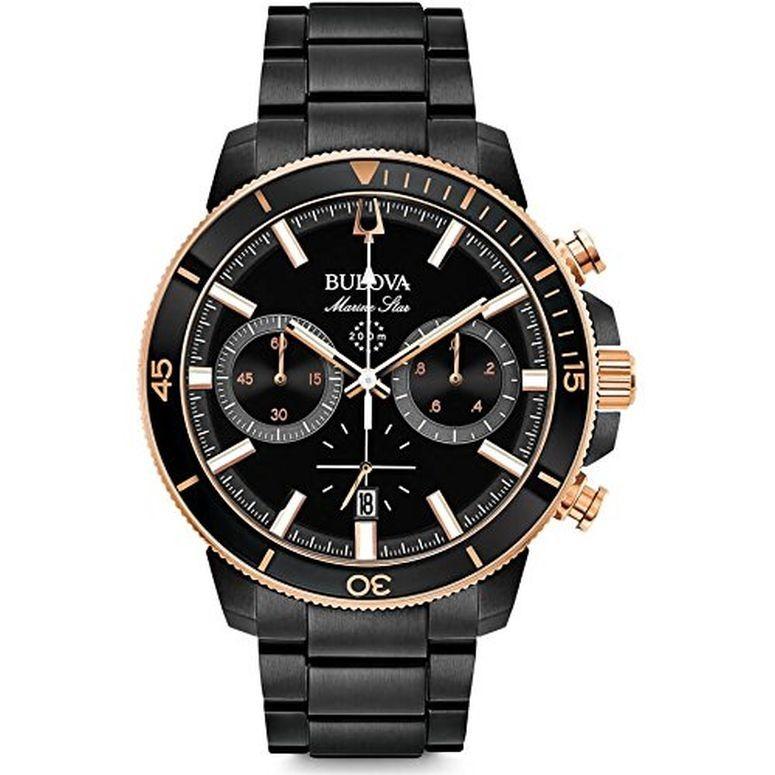 クリスマス特集 男性用 Bulova ブローバ ニューヨーク 時計 ウォッチ 腕時計 Bulova ブローバ 腕時計 98b302 000 ブラック ウォッチ メンズ メンズ腕時計