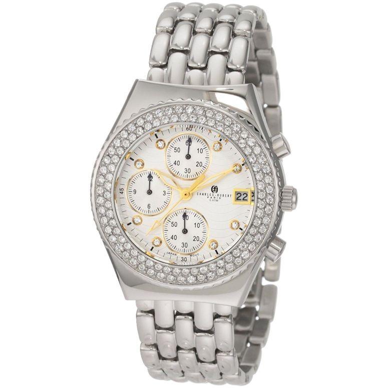 チャールズヒューバート Charles-Hubert, Paris 女性用 腕時計 レディース ウォッチ クロノグラフ ホワイト 6619-WGM