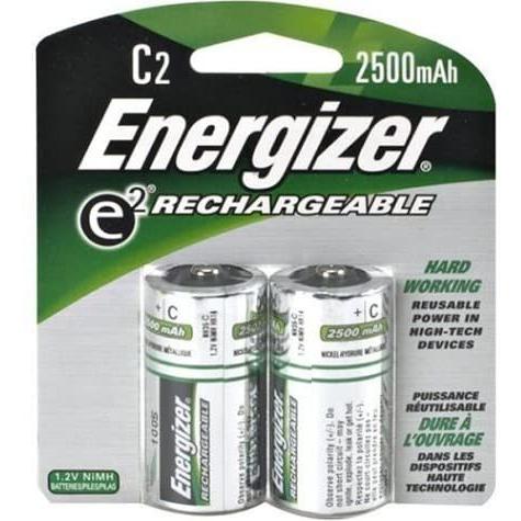 e2のニッケル水素充電式電池、C、2つ  の電池 パック　並行輸入品