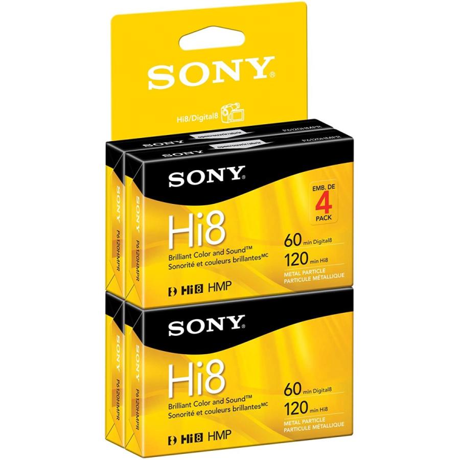 ソニー Hi8 カムコーダー 8mm カセット 120分 (4パック) (メーカー生産終了)　並行輸入品