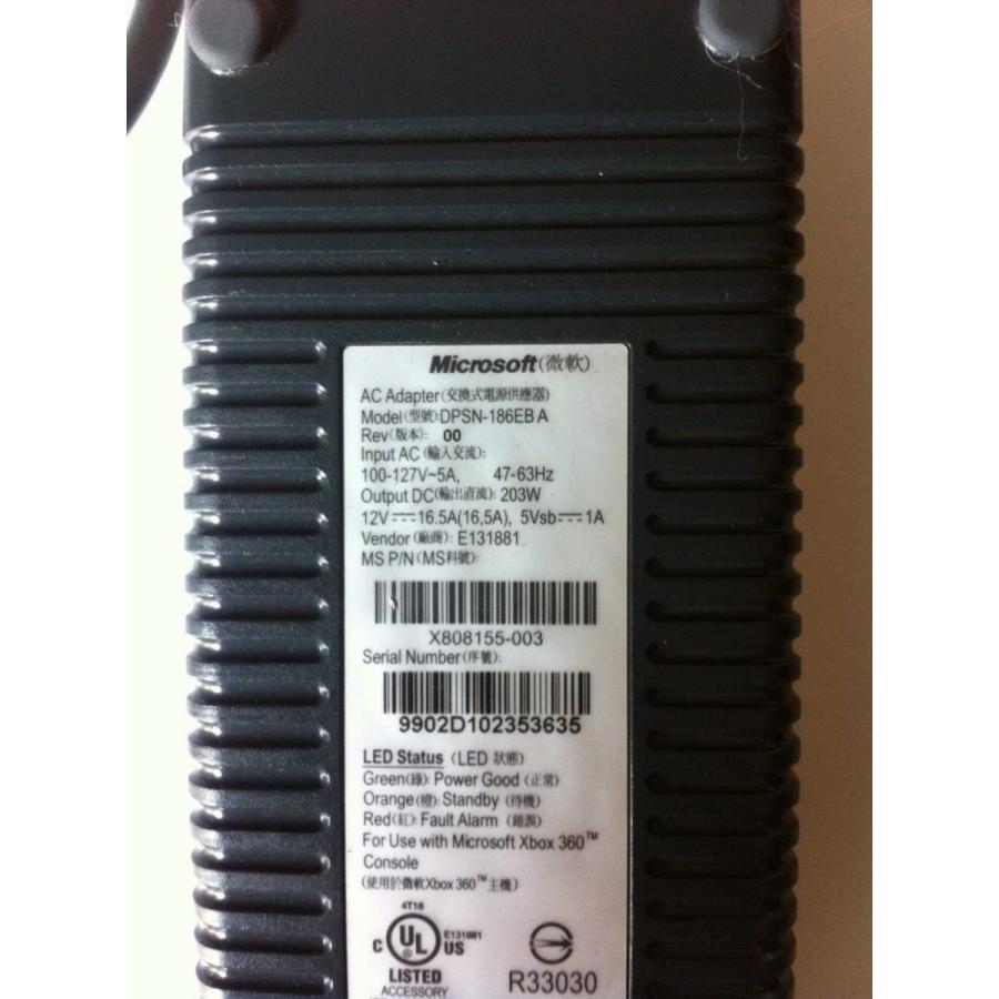 Microsoft Official Power Supply 203W AC Adapter Charger for Xbox 360 XENON / ZEPHYR Models Only　並行輸入品 Microsoft Official Power Supply 203W AC Adapter Charger for Xbox XENON ZEPHYR Models