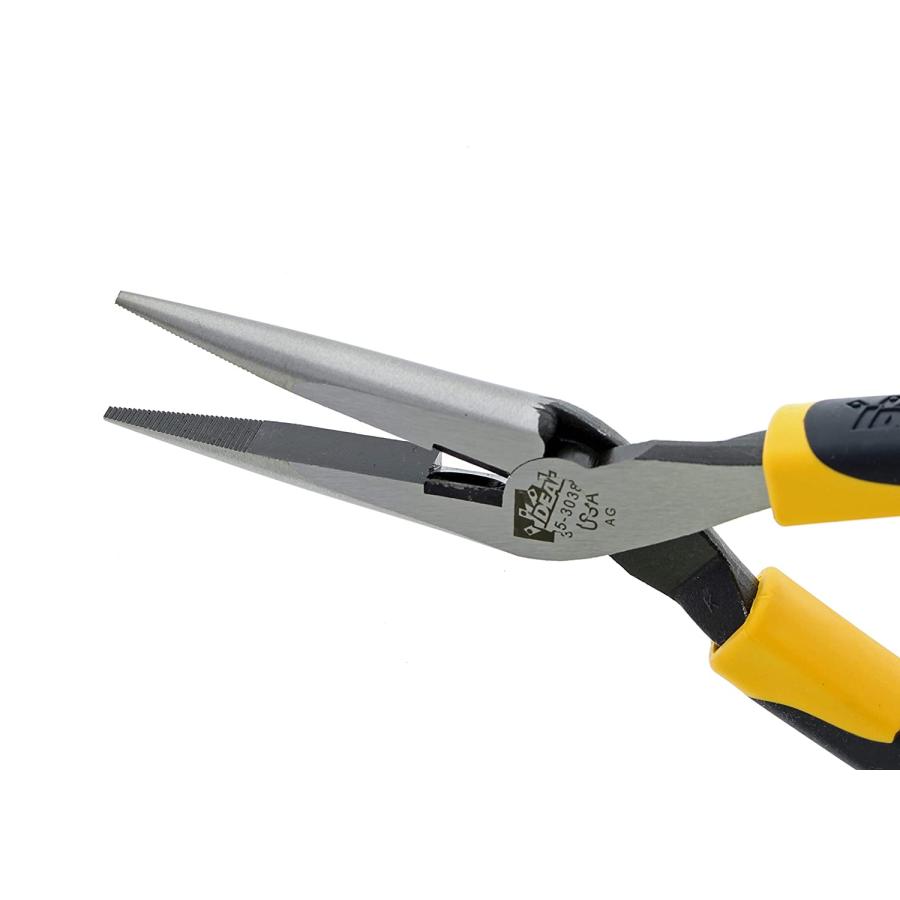 IDEAL Electrical 35-3038 Long Nose Plier 8.5 in. with Smart Grip Handles  Cutter Serrated Jaws 並行輸入品 お値下販売中