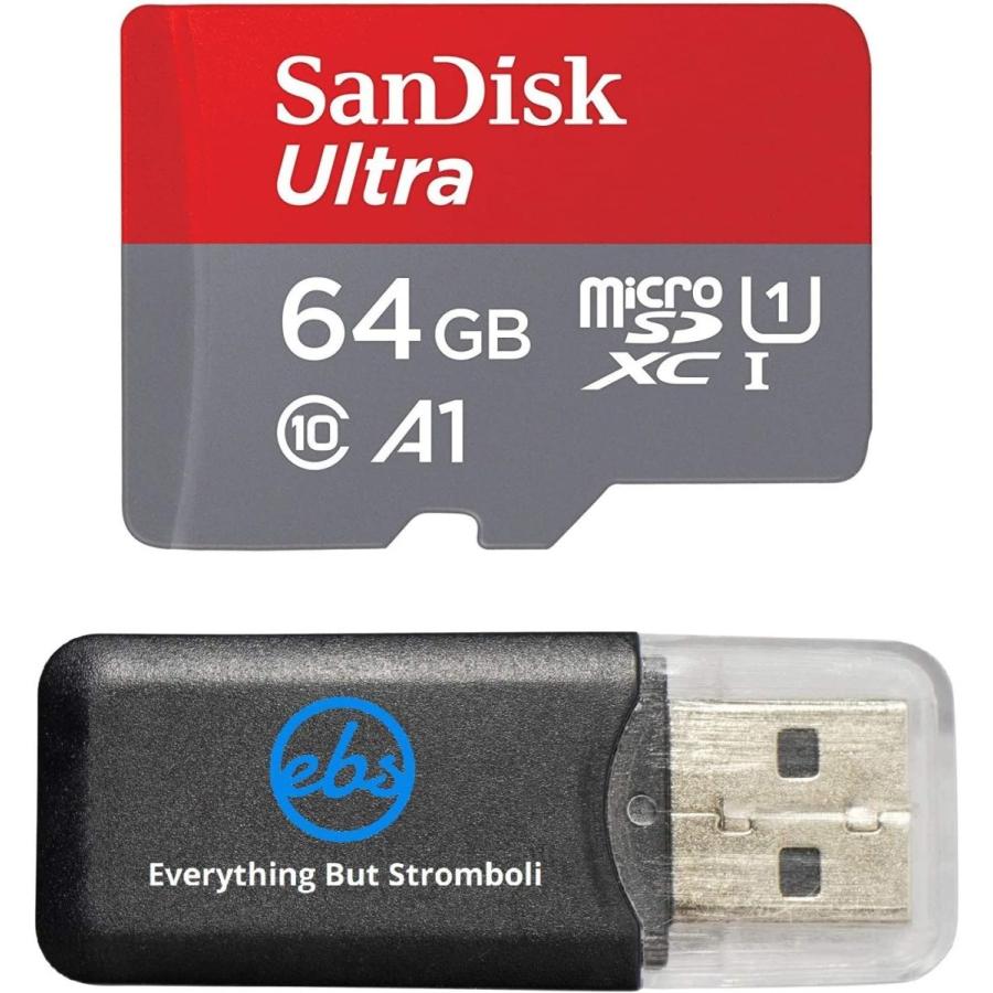 Sandisk Ultra micro SDXC Micro SD UHS-1 TF Memory Card 64GB 64G Class 10 for Nokia Lumia 1520 Smart phone w/ Everything But Stromboli Memory Card Rea
