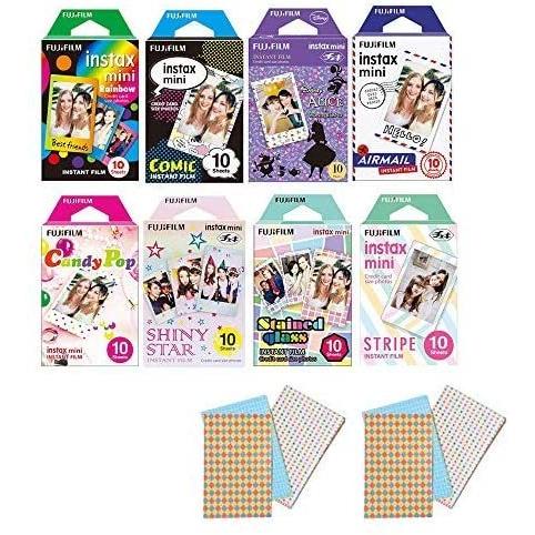 国産 富士フィルム チェキ Instax Miniフィルム8個パックバンドル レインボー キャンディーポップ ステンドグラス シャイニースター ディズニーアリス コ 新品本物 Nova Cirkevnaumelecka Sk