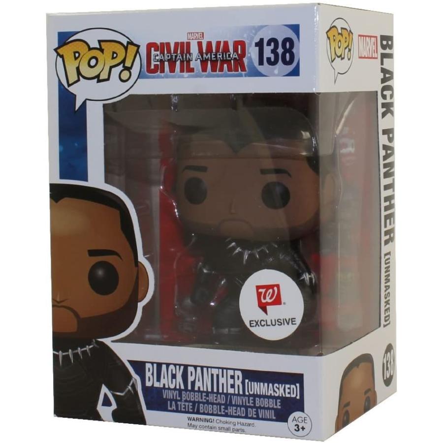 Funko - Figurine Captain America Civil War - Black Panther Unmasked Exclusive Pop 10cm - 0849803077198　並行輸入品