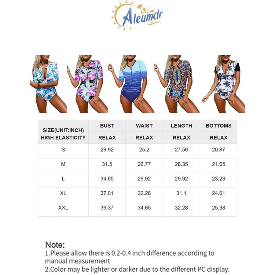 セールオンラインストア 通販 ワンピース水着 レディース プリント半袖 長袖 ブルー 並行輸入品 ジップフロント サイズ カラー Yahoo ショッピング Xx Large Us S Xxl Aleumdr Hfayb06y4gljzsk Watchme 取引保証 oremontessori Com