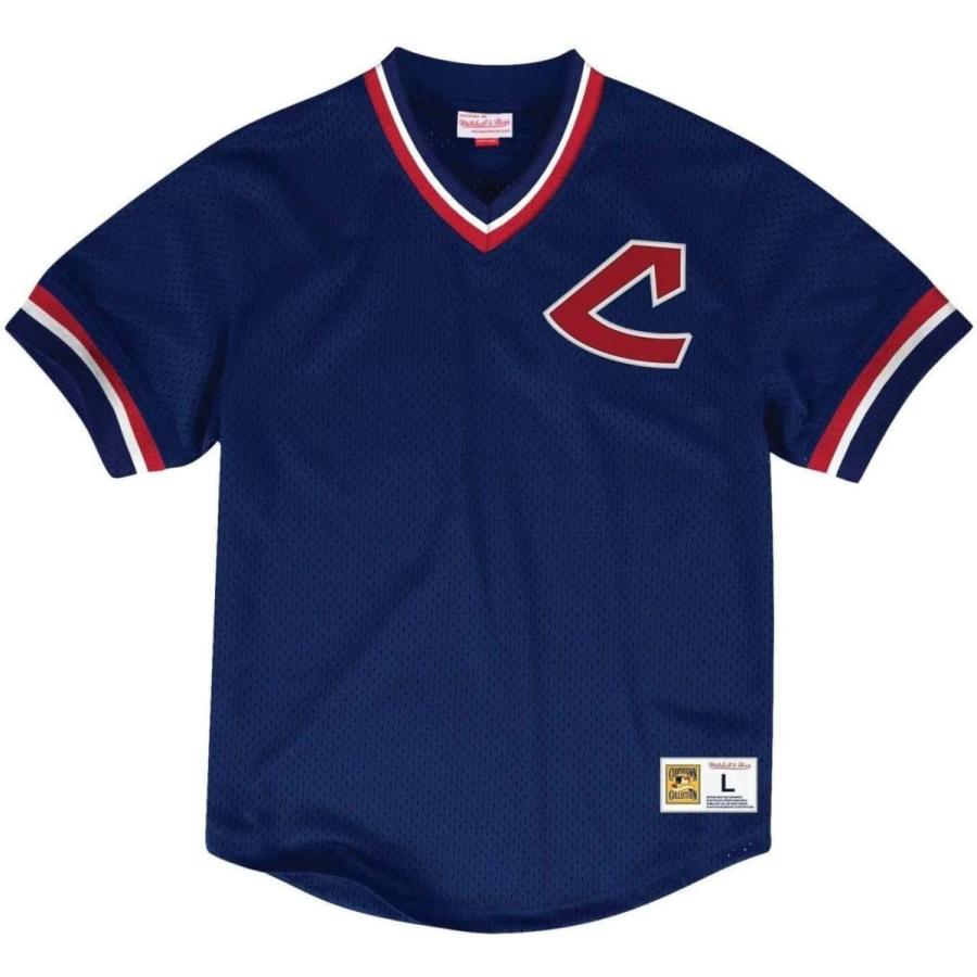Cleveland Indians Mitchell & Ness MLBメンズ「勝つチーム」メッシュジャージーシャツ XX-Large　並行輸入品