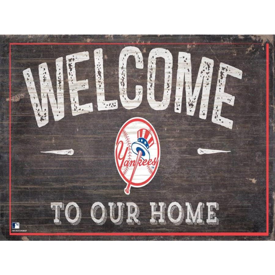 Fan Creations ヤンキース 12インチ x 6インチ アンティーク調 Welcome to Our Home 木製サイン 並行輸入品 ファッション Fan Creations ヤンキース 12インチ x 6インチ アンティーク調 Welcome to Our Home 木製サイン 並行輸入品 ファッション