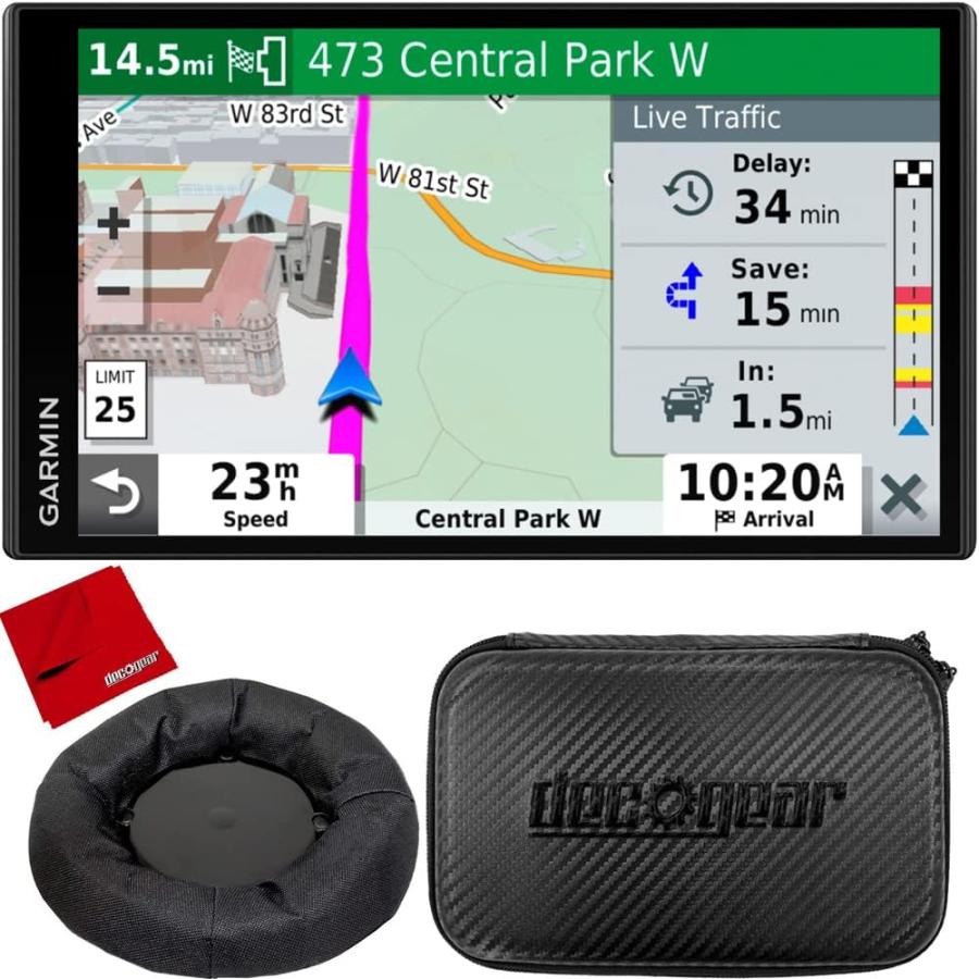 Garmin DriveSmart 55  Traffic 5.5インチディスプレイ GPSナビゲーター ケースとマウントバンドル　並行輸入品