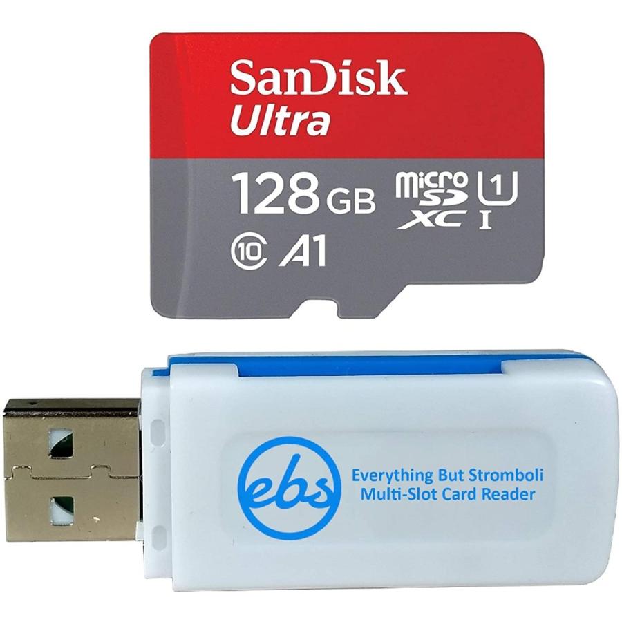 【期間限定お試し価格】SanDisk 128GB SDXC Micro Ultra Memory Card Bundle Works with Motorola Moto G7  G7 Play  G7 Plus  G7 Power Includes Adapter (SDSQUAR-128G-GN6MA) Plus