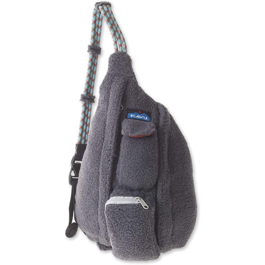 100 ％品質保証 Crossbody Sling Bag Fleece Rope Mini KAVU Sherpa Charcoal　並行輸入品 - Purse Travel Backpack その他財布、帽子、ファッション小物