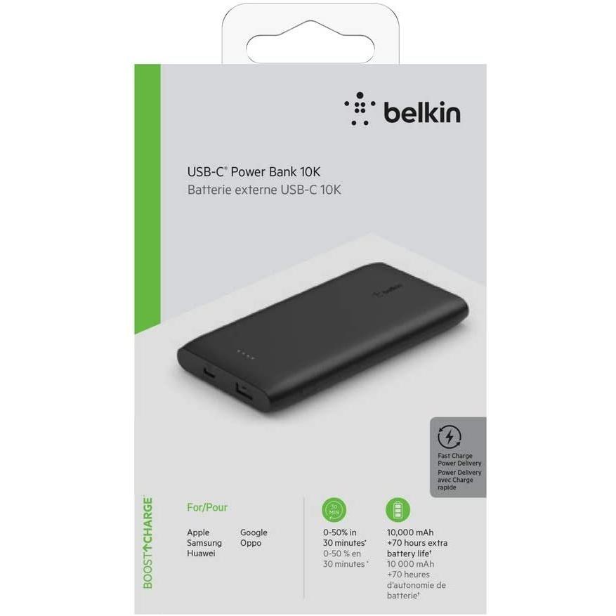 Belkin USBC PD Power Bank 10K (Fast Charge Portable Charger w/ USBC