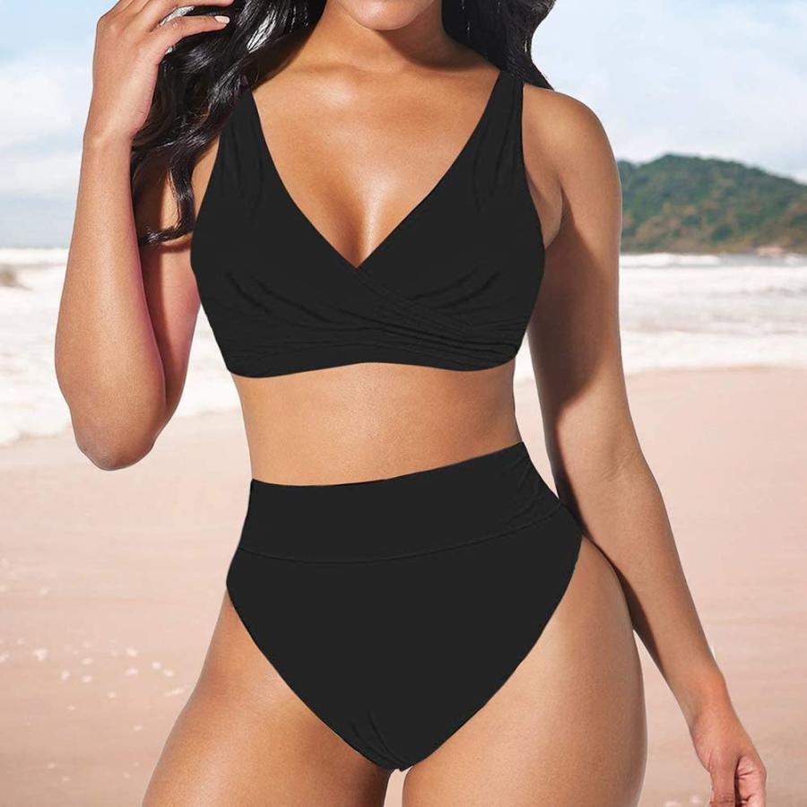 特価商品 プッシュアップ Vネック ハイカット ハイウエストビキニセット レディース Cysincos スイムトップス ブラック カラー Medium サイズ Us ツーピース水着 その他財布 帽子 ファッション小物 Www Alphensemontessorischool Nl