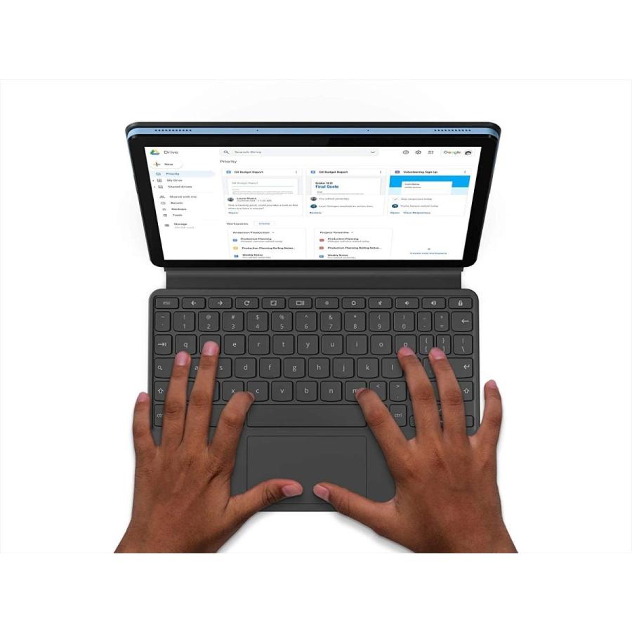 Lenovo Chromebook Duet 2-in-1 10.1インチ FHD IPS タッチスクリーンノートパソコン MediaTek Helio 8-Core P60T 4GB RAM 64GB eMCP SSD ARM G72 MP3 グラフィ|watchme88|06