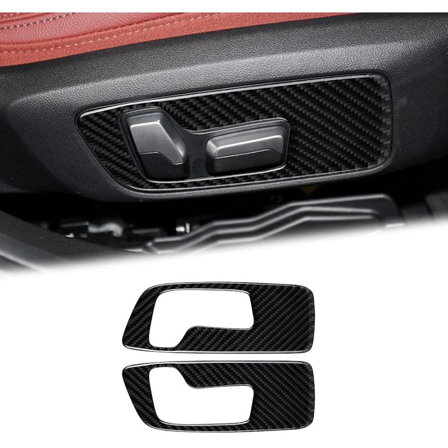 2022年レディースファッション福袋 GT 4シリーズ 3 BMW カーボンファイバーシート調整パネルシートボタンコントロールフレームトリムカバーアクセサリー BLAKAYA G20 (ブラック2個) 2020用 G28 その他DIY、業務、産業用品