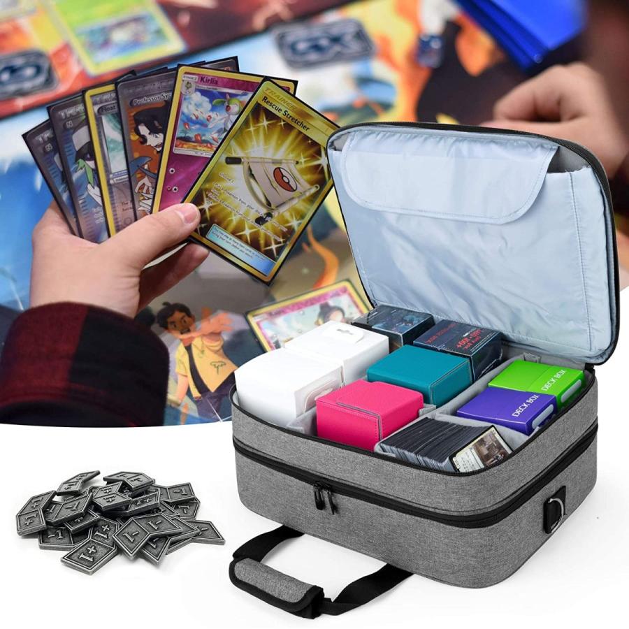 日本製 人権侵害カード ポケモン マジック ザ ギャザリングカード トランプストレージボックス Mtgカードゲームケース Curmio その他のカードゲームに対応 グレー その他おもちゃ Dem Danipack Eu