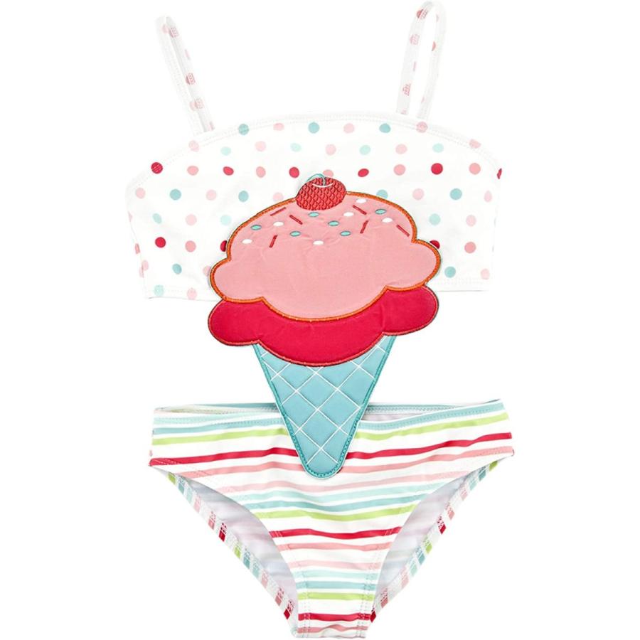 お気に入りの Toddler for Swimwear Ice-Cream Swimsuit Piece One Cutey Baby 4T）　並行輸入品 （White Girls その他財布、帽子、ファッション小物