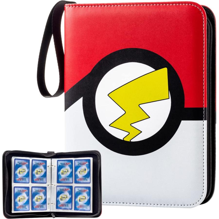 素晴らしい外見 最大400枚のカードを収納可能 50枚の取り外し可能なシート付き ポケモンカード用4ポケットバインダー 野球カードコレクターアルバムフォルダー Tcg Mtg 遊戯王 その他おもちゃ Charitre Com