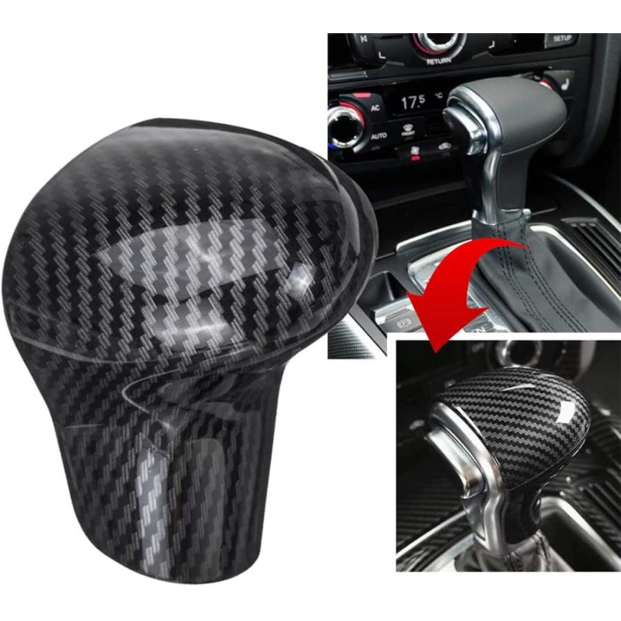 送料無料! Vvssyu GSKC-AVvssyu Sport Style Carbon Fiber Pattern ABS Gear Shift Knob Cover Sticker Head Trim Compatible with Audi A4 A5 A6 S6 A7 S7 Q5 Q7　並行輸入品