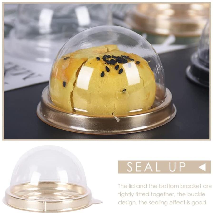 一部予約販売 Cupcake Plastic 100pcs Angoily Box Base Gold Desserts Mini And Mooncake Muffin Cookies Covered Chocolate For Containers Cake Mini Clear Lids Dome With その他オフィス家具 Iptc Net Br