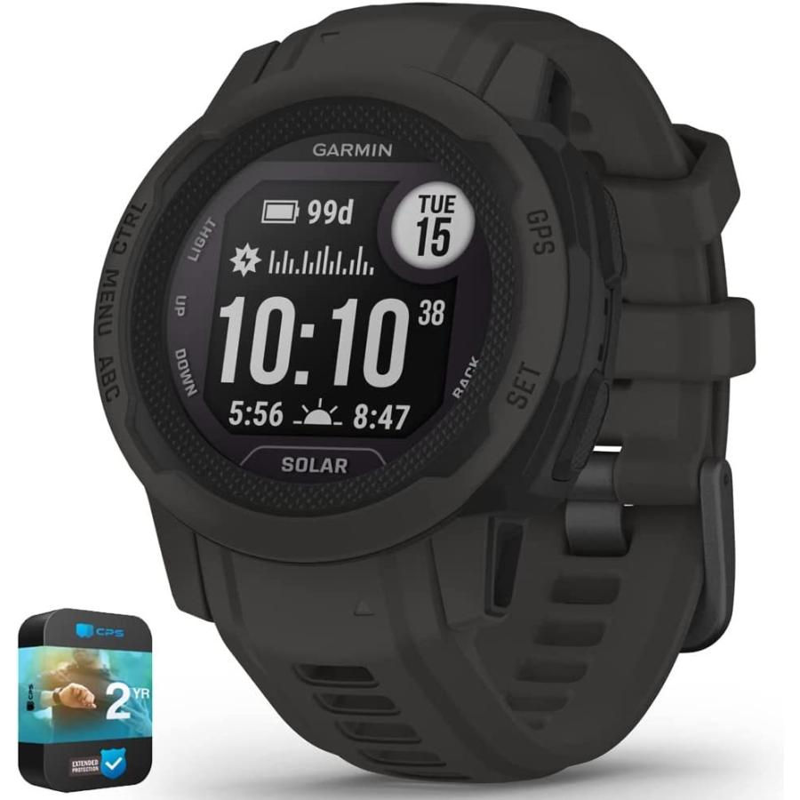 品数豊富！ Garmin 010-02564-10 Instinct 2S Solar 40mm GPS Smartwatch Graphite Bundle with Premium 2YR CPS Enhanced Protection Pack　並行輸入品 その他財布、帽子、ファッション小物