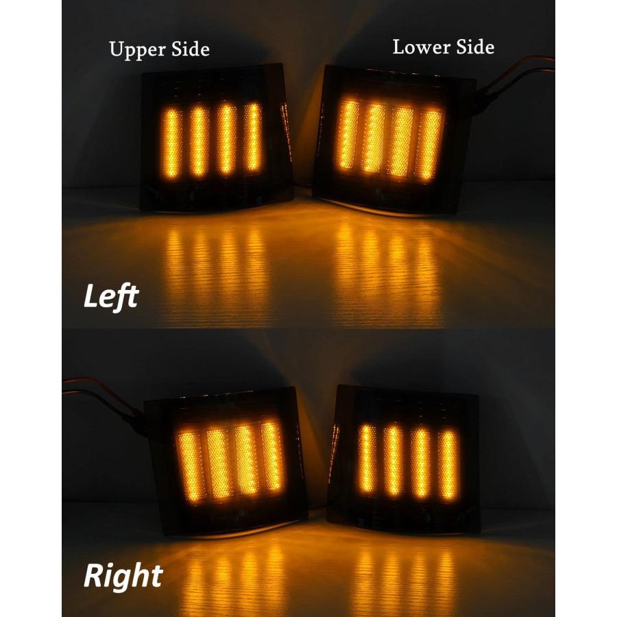 POPMOTORZ 4 Pack LED Front Corner Light Side Marker Signal Lamps