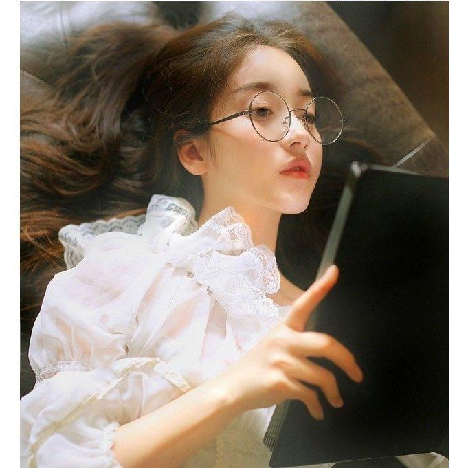 軽量伊達メガネ メンズ レディース おしゃれ サークル 丸メガネ 注文後の変更キャンセル返品 伊達眼鏡 レンズあり 男女兼用 軽い 黒縁 ピンクゴールド 度なし 銀