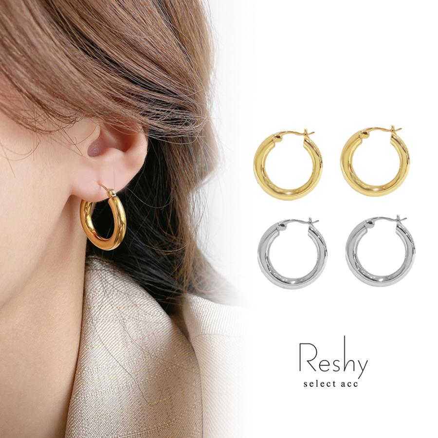 ピアス 金属アレルギー対応 レディース フープ ゴールド アクセ 