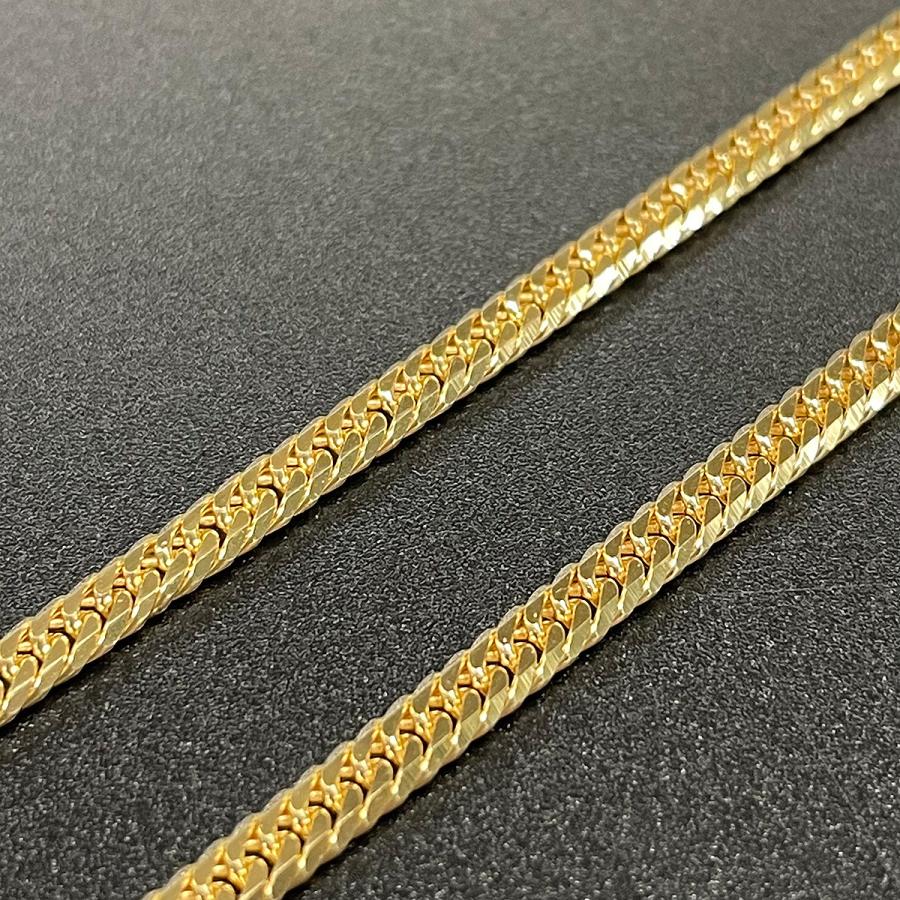 喜平 ネックレスK18 6面 ダブル 20g 50cm 造幣局検定マーク刻印入り
