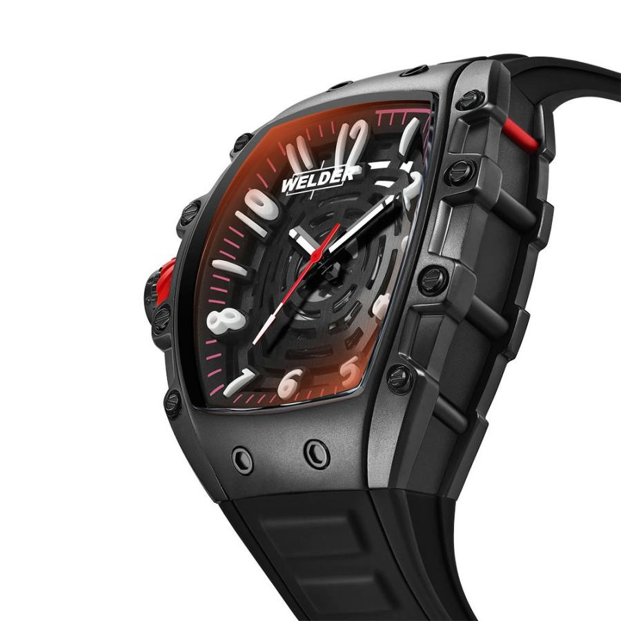 WELDER（ウェルダー）クォーツ時計 WELDER/ウェルダー/クォーツ腕時計/アナログ/レザー/BLK/BLK