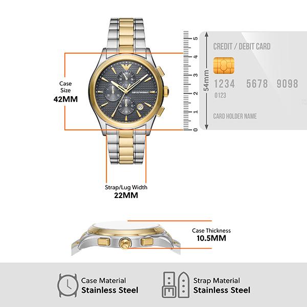 エンポリオ・アルマーニ 腕時計 アナログ クォーツ メンズ シルバー＆ゴールドのツートーン ステンレススチール AR11527 2023 春  EMPORIO ARMANI 公式