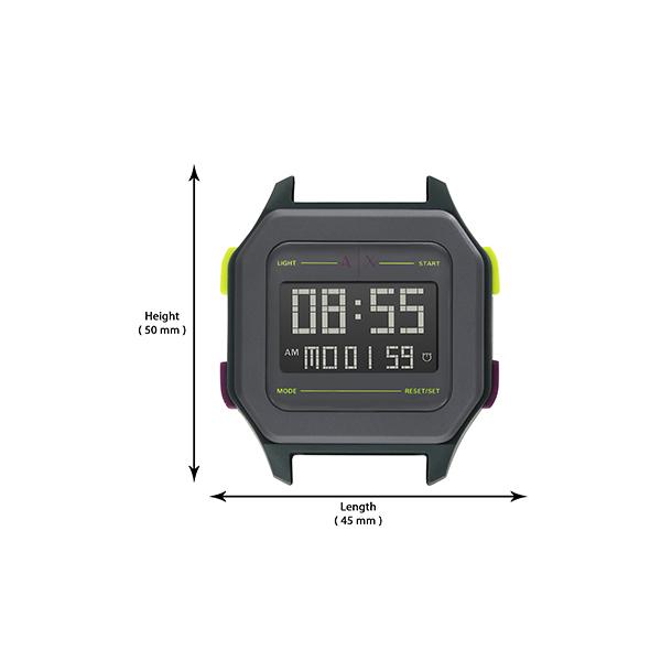 腕時計 メンズ アルマーニ エクスチェンジ デジタル 時計 ポリウレタン