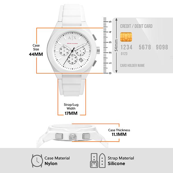 アルマーニ エクスチェンジ 腕時計 アナログ クオーツ メンズ ホワイト シリコン AX4160 2024 春｜watchstation｜07