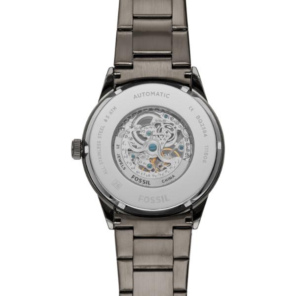 フォッシル 腕時計 メンズ 自動巻き アナログ 時計 ステンレス ガンメタル FLYNN BQ2384 FOSSIL 公式｜watchstation｜04