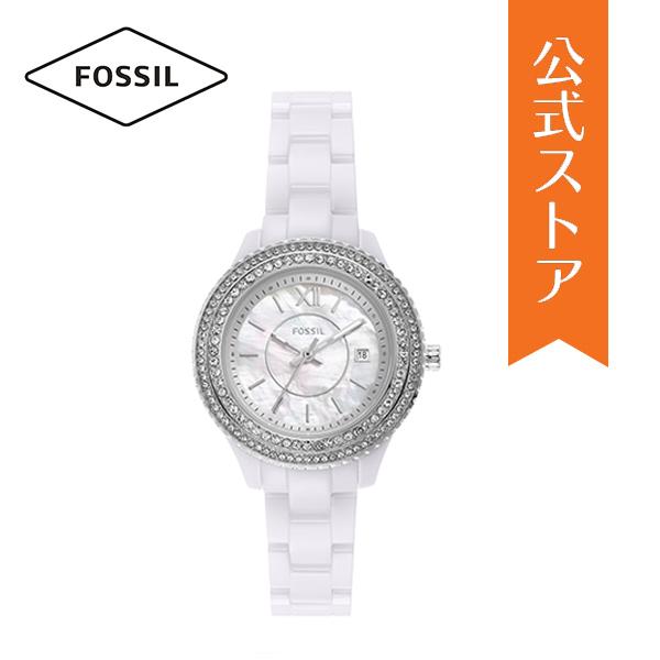 フォッシル 腕時計 レディース アナログ 時計 セラミック ホワイト STELLA CE1116 FOSSIL 公式｜watchstation