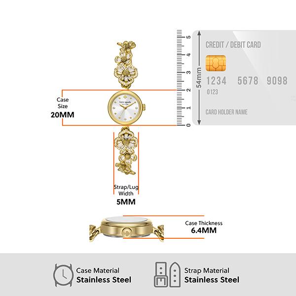 ケイト スペード 腕時計 アナログ クオーツ レディース ゴールド ステンレススチール Monroe KSW1828 2024 春｜watchstation｜06