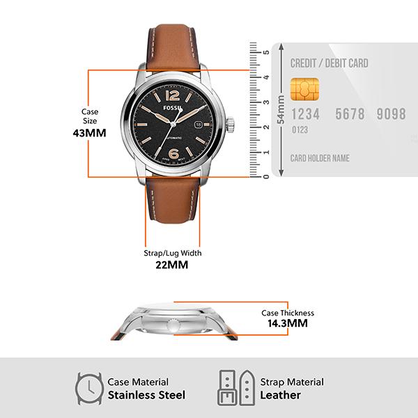 フォッシル 腕時計 メンズ 自動巻き アナログ 時計 レザー ブラウン FOSSIL HERITAGE ME3233 FOSSIL 公式 2022 冬｜watchstation｜05