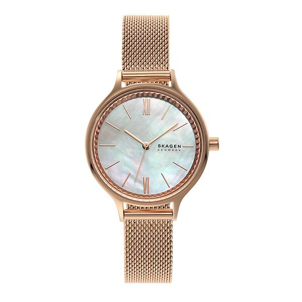 正規店 SKAGEN 三針 ローズゴールド ステンレススチール メッシュウォッチ スカーゲン GRENEN LILLE 三針デイト ローズゴールド ステンレススチール メッシュウォッチ #SKW3035 SKAGEN