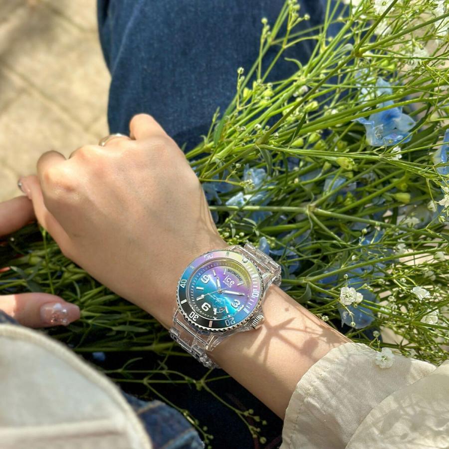 ice watch アイスウォッチ 腕時計 アイスクリアサンセット  グラデーション/ポリアミドプラスチック 021434   クリア レディース / 240001198787 アイスウォッチ - 透明ベルト＆夏っぽグラデの腕時計「アイス クリア