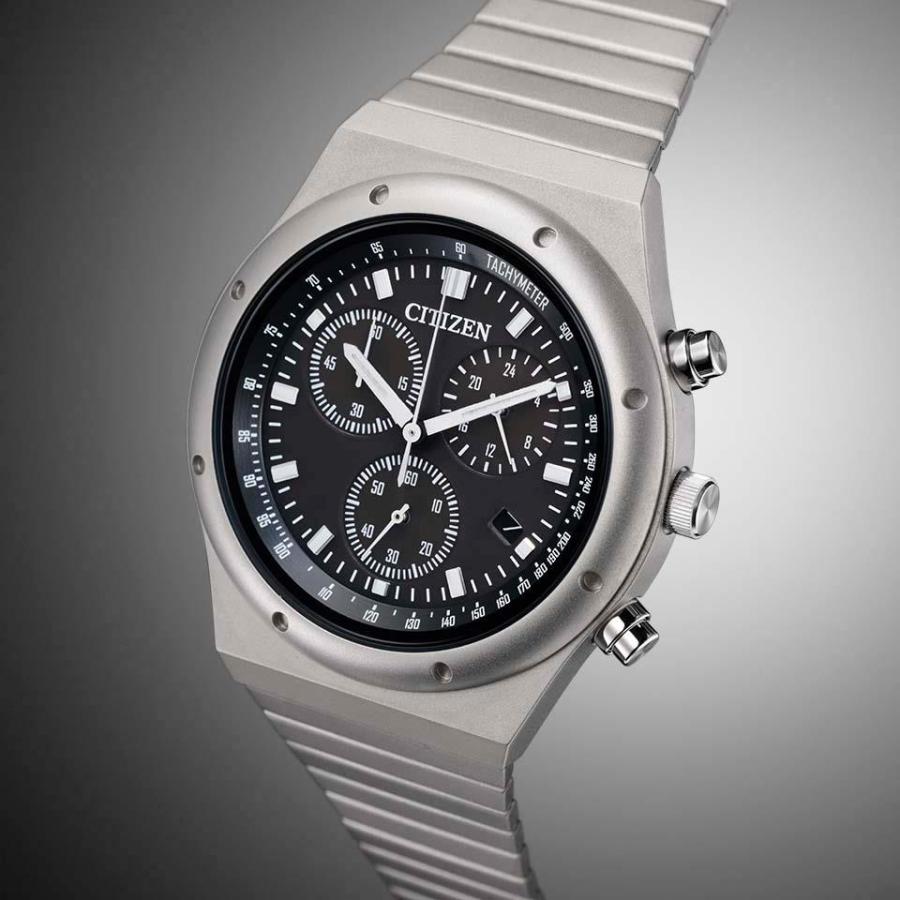 CITIZEN レコードレーベル AT2540-57E スポルテ MS 光発電エコ・ドライブ  メタル 腕時計 メンズ 特定店取扱いモデルの画像