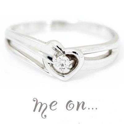 超人気 Me On 心に流れるラブソング 18金 18k ダイヤモンド ハートリバーピンキーリング 独創的 Loopbiketours Com