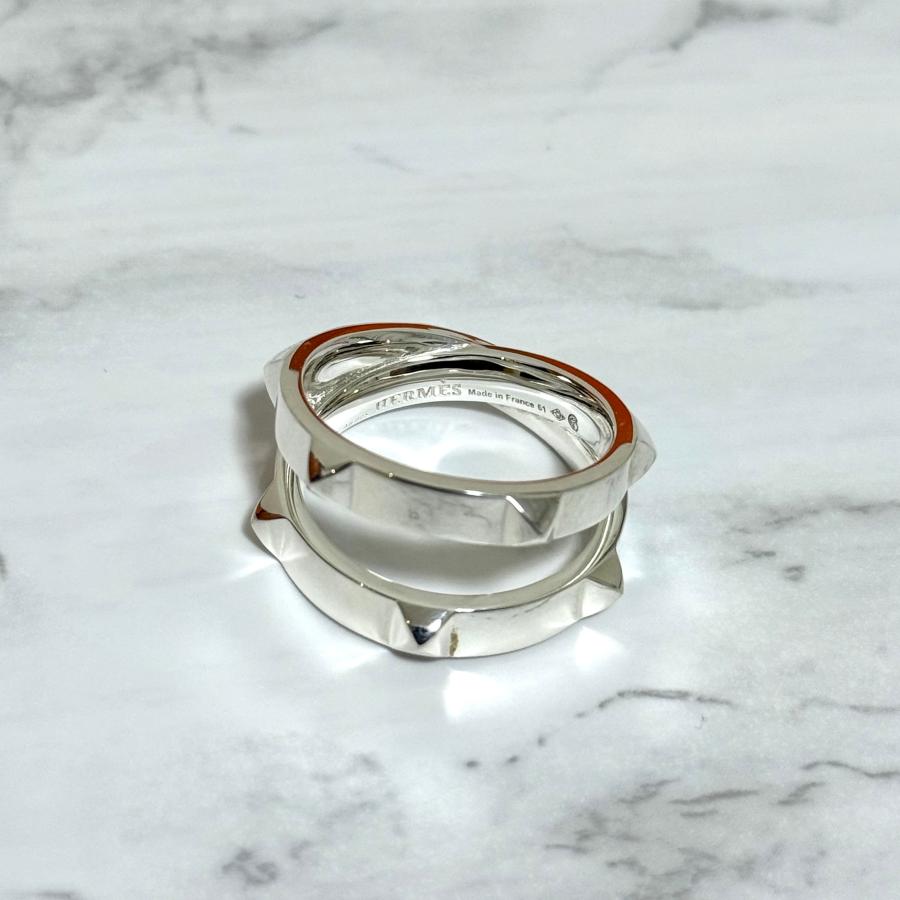 HERMES（エルメス） 【新作】 ミニクルー ダブルリング 2連 シルバー