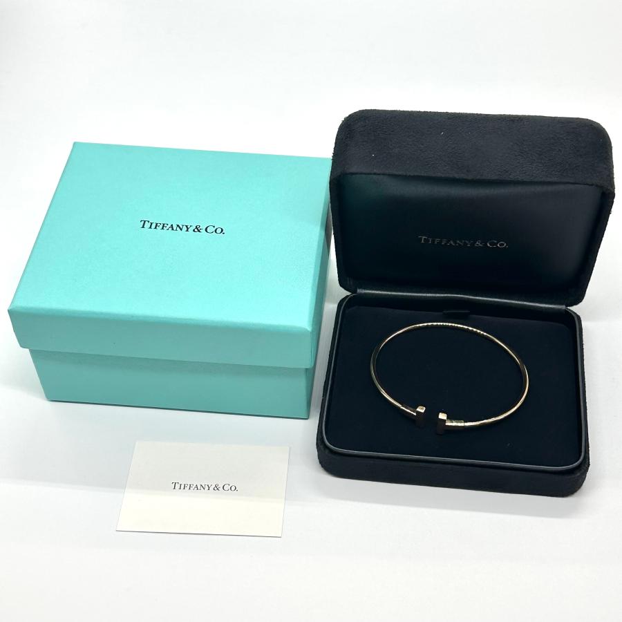 ティファニー TIFFANY&Co. ワイヤー ブレスレット PG ゴールド TIFFANY&Co.（ティファニー） Tワイヤー ブレスレット ゴールド