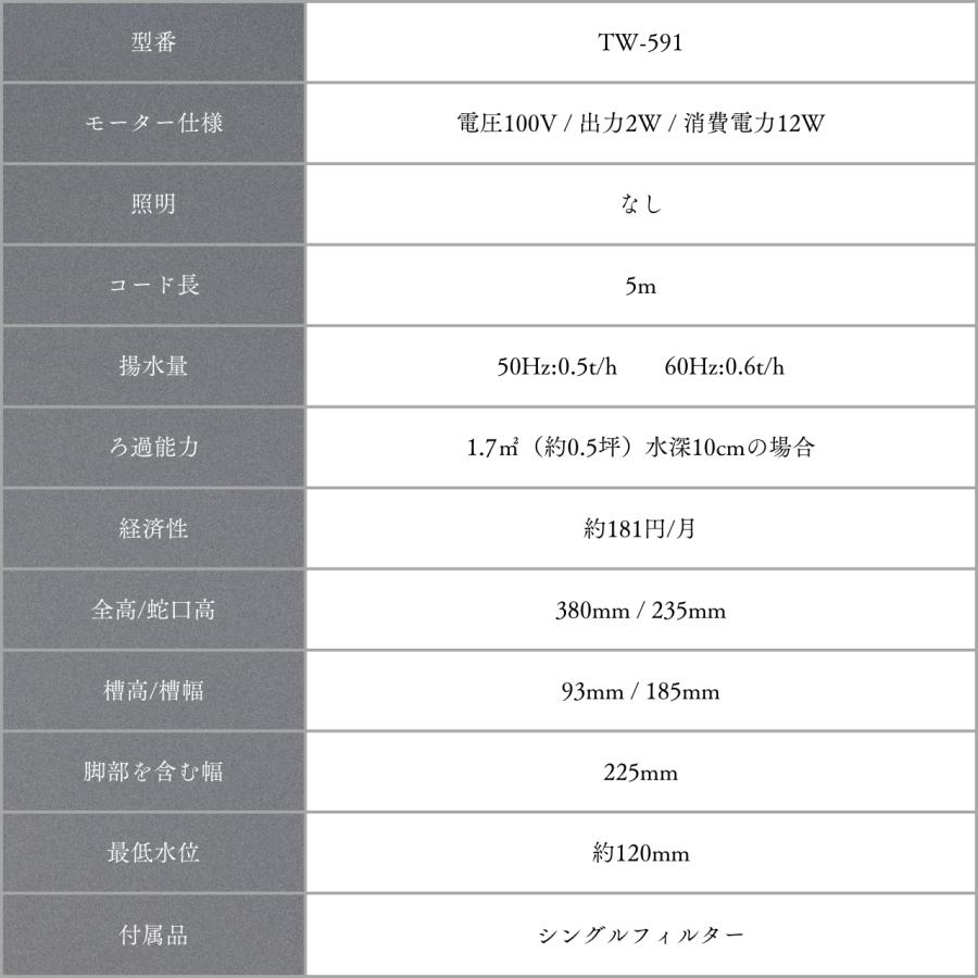 ウォータークリーナー 池 ろ過装置 憩 R タカラ TW-591 錦鯉 金魚 観賞魚 ポンプ｜water-solution｜04